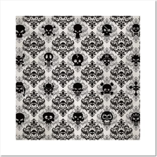 Gothic Skull Pattern Posters and Art